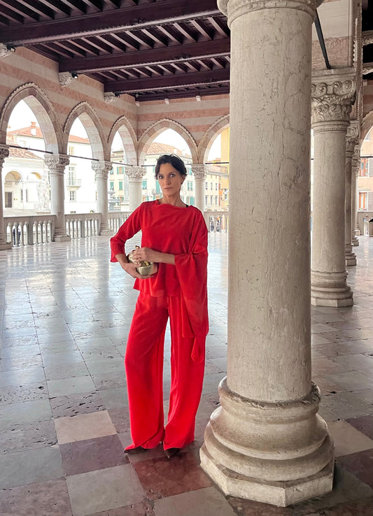 Giunto seta rosso